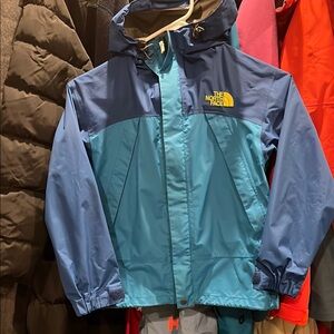The North Face Kids Blue Rain Jacket size 6/7
